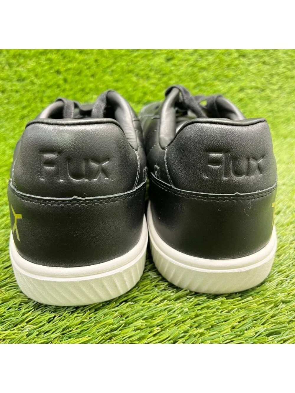 Flux Footwear Adapt Leather Trainer Black Mens Size 12.5 Athletic Shoes Sneakers